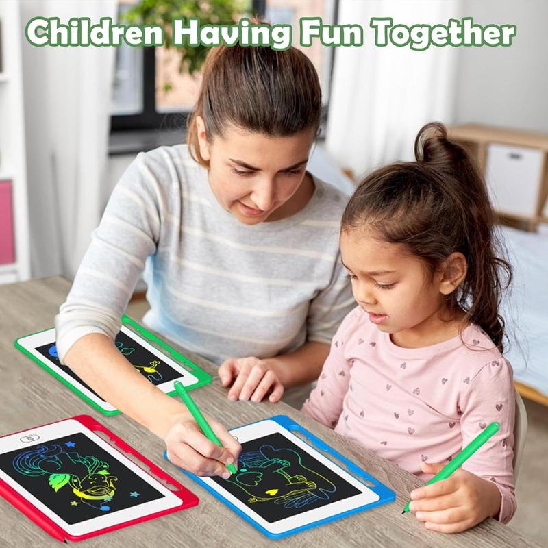 3 Pack LCD Writing Tablet for Kids, 6.5 Inch Colorful Doodle Board Drawing Tablet, Erasable Reusable Electronic Drawing Pads, Educational Learning Toys Birthday Gifts for Girls Boys Age 3 4 5 6 7 8