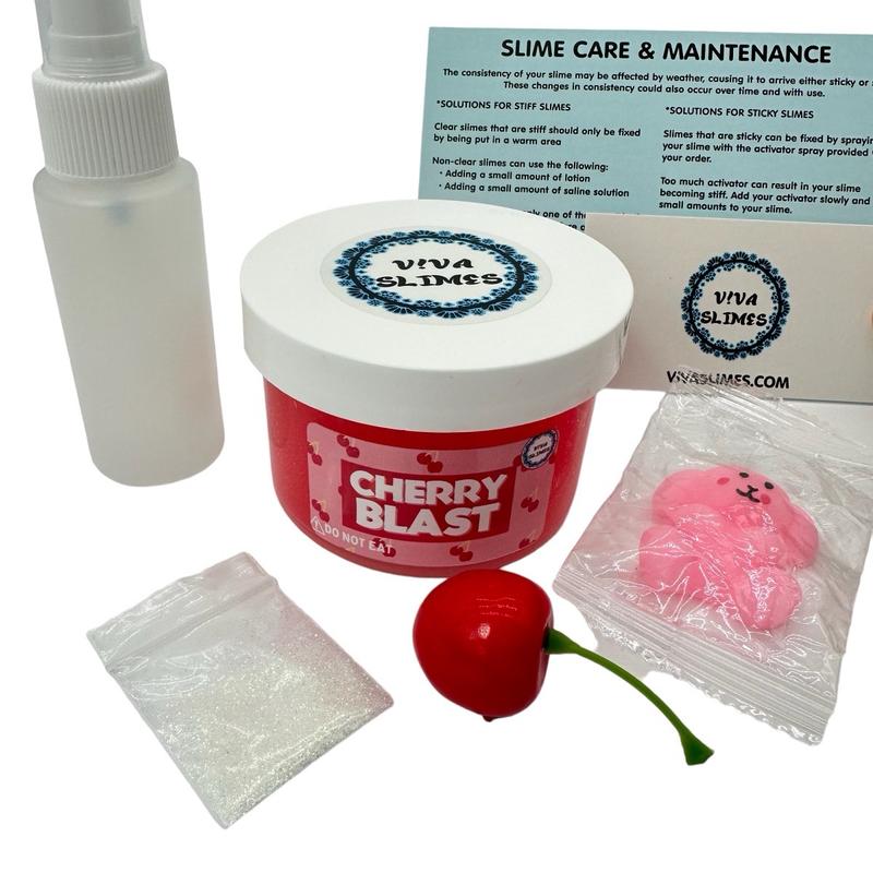 6oz Red Icee Cherry Blast DIY Slime Kit with Glitter and Charm