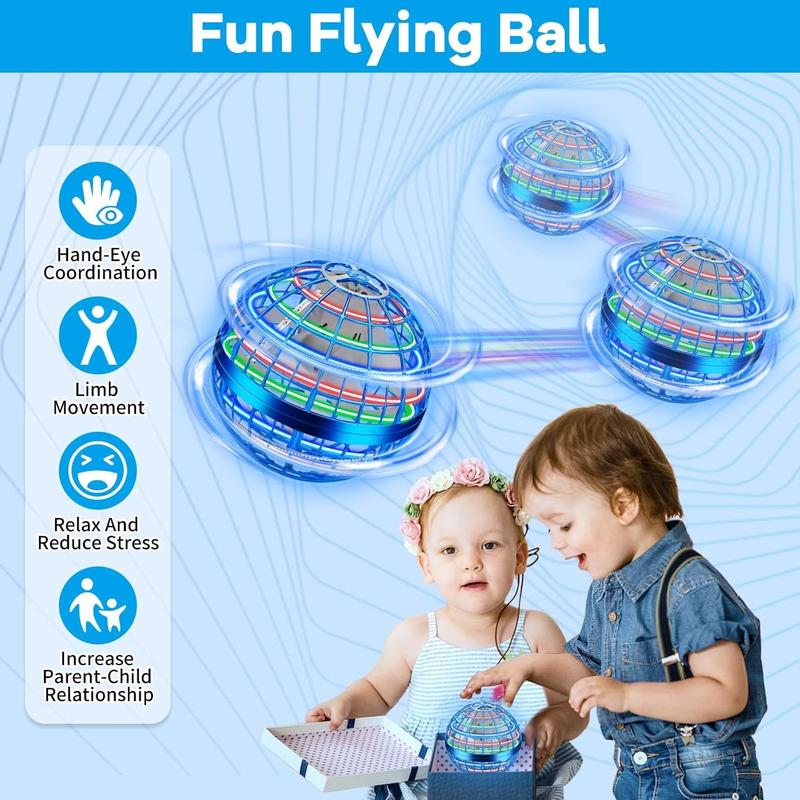 Flying Orb Ball Toy - Cosmic Globe Boomerang Hover Ball for Kids and Adults - Blue - juguete