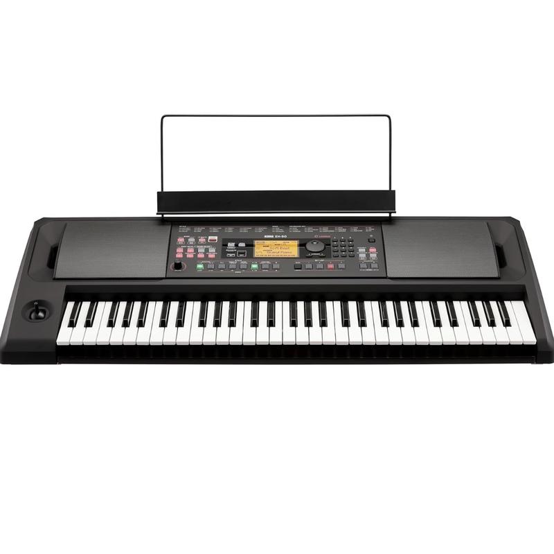 Korg - EK-50L Digital Keyboard with 61 Touch Sensitive Keys - Deluxe Model - Black