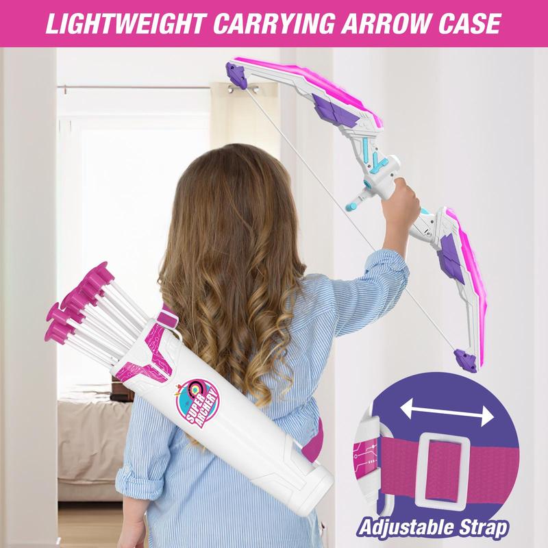 LED Lighting Shooting Toy, 1 Set Indoor Outdoor Hunting Toy, Bow and Arrow Toy for Boys & Girls, Birthday Gift for Kids