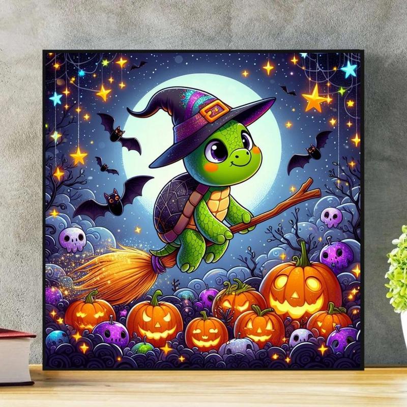 Cartoon Turtle Pattern DIY Diamond Arts Colorful Painting Kit without Frame, DIY 5D Diamond Arts Colorful Painting Kit, Wall Art Decor for Home Living Room