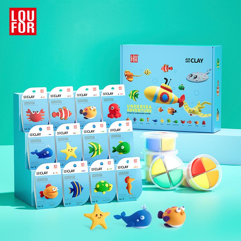 Air Dry Clay Kit for Kids Merry Christmas -12 boxes DIY  Easy to use,Modeling Clay for  with Accessories, Tools and Tutorials,Gift for Girls Boys