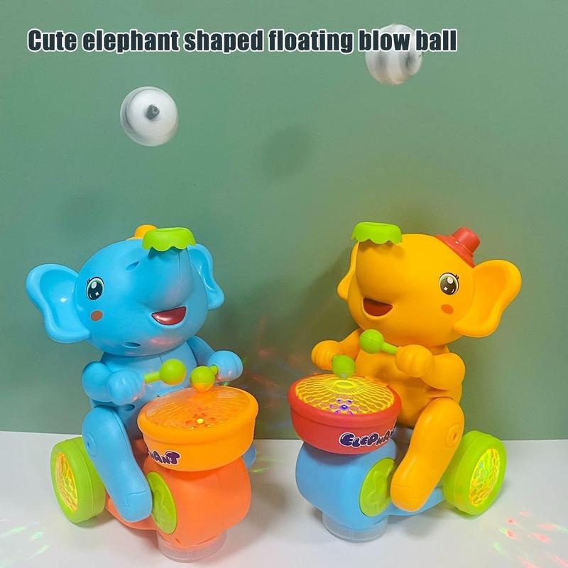 Elephant Toy Walking Elephant Baby Musical Toys with Drum & Floating Ball, Electric Car with LED Lights & Sounds, Learning Educational Moving Toys