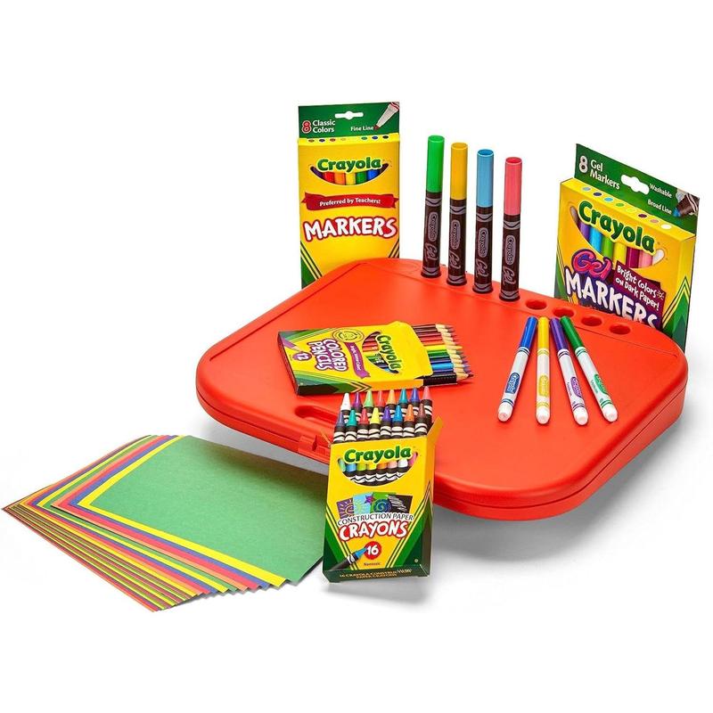 Crayola Create 'N Carry Art Set (75pcs), Art Supplies Kit, Drawing Set for Kids, Arts & Crafts Supplies, Holiday Gift for Kids, 5+