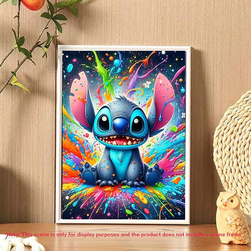 Cartoon Stitch Pattern DIY Diamond Arts Colorful Painting Kit without Frame, DIY 5D Diamond Arts Colorful Painting Kit, Wall Art Decor for Home