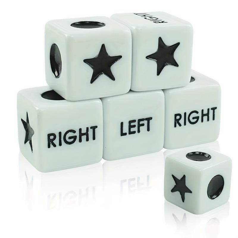 Star & Letter Pattern Dice, 6 Counts set Funny Dice for LRC Game, Board Games Accessories for Party