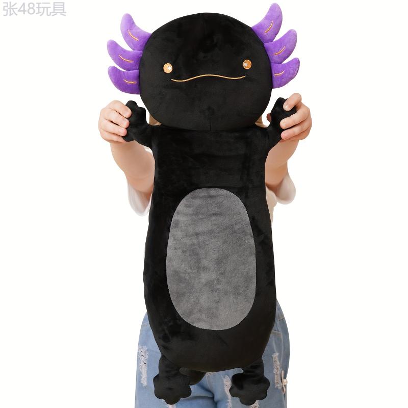 20-Inch Giant Black Axolotl Plush Toy, Squishy Axolotl Stuffed Animal Gift for Kids, Birthday, Valentine's Day, Christmas