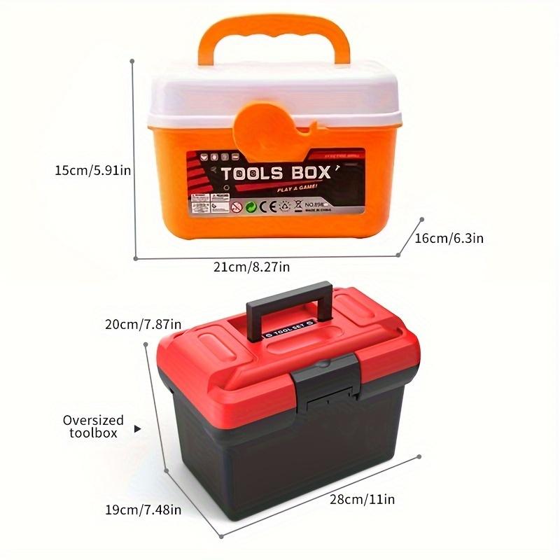 Children's Repair Tool Box Toy Set, Boy's Simulation Repair Electric Drill Engineering Repair Box, Mini Screw-driving Tool, Christmas Gift (batteries Not Included)