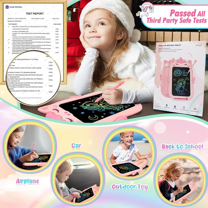 Toys for 1 2 3 Year Old Girl Gifts,10IN LCD Writing Tablet for , Toys  1-2 Drawing Tablet,Doodle Board for  Girls Toys  4-5,Educational Learning Toys for Christmas Birthday Gifts