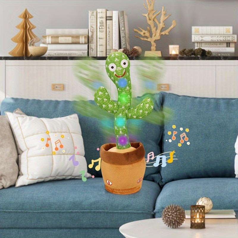 1pc Dancing Toys Singing Glowing Dancing Repeat What You Say Funny Tricky Toys Cactus Color Box Packaging Home Decoration Ornament Halloween Christmas New Year Birthday Gift (without Battery)