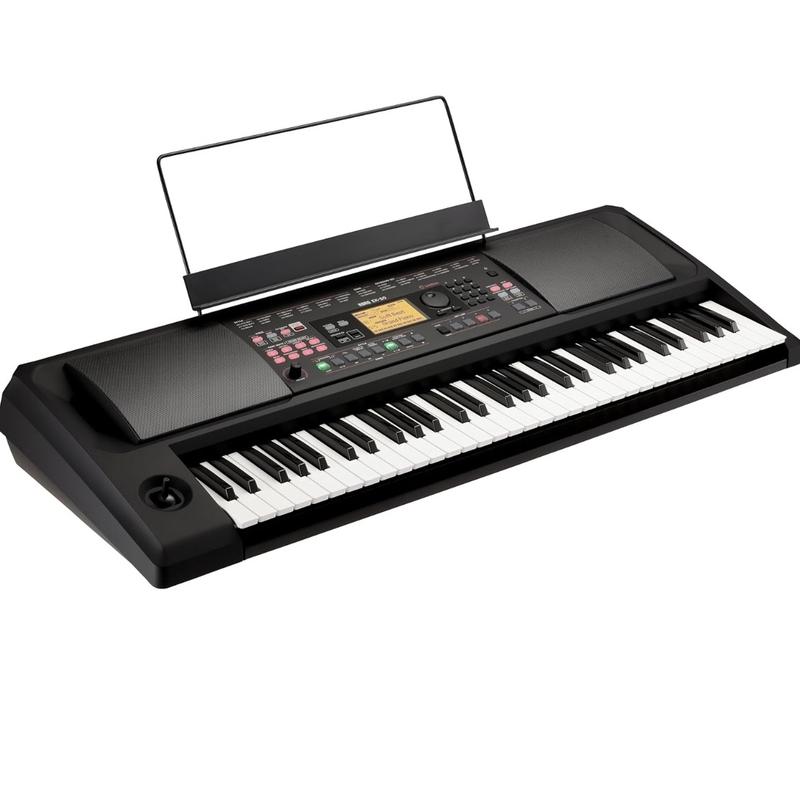 Korg - EK-50L Digital Keyboard with 61 Touch Sensitive Keys - Deluxe Model - Black