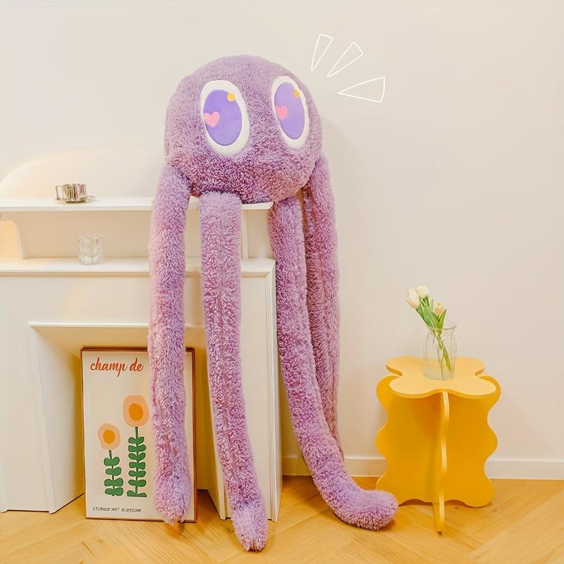 Adorable Long-Legged Octopus Plush Doll Pillow - Soft Stuffed Animal Comfort Toy for Cuddling, Cartoon Decoration, Birthday & Holiday Gift Idea