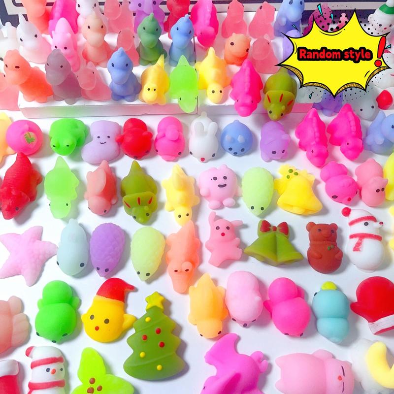 Random Color Cute Squishy Toy (50pcs set), Mini Sensory Toy, Stress Relief Toy For Kids & Adults, Fidget Toys