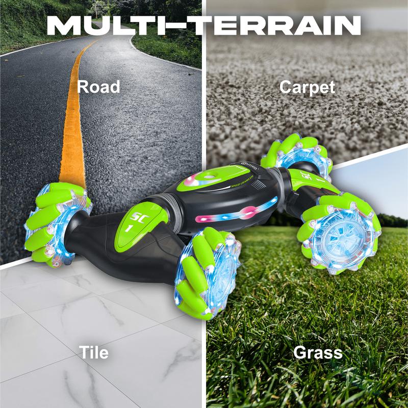 Contixo SC1 All Terrain RC Stunt Car with Gesture Control, 360° Flip, LED Lights and Offroad Toy Car for Thrilling Playtime remote control Gesture Sensing