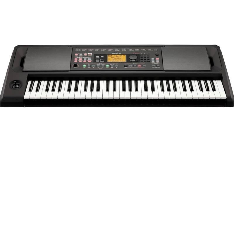 Korg - EK-50L Digital Keyboard with 61 Touch Sensitive Keys - Deluxe Model - Black