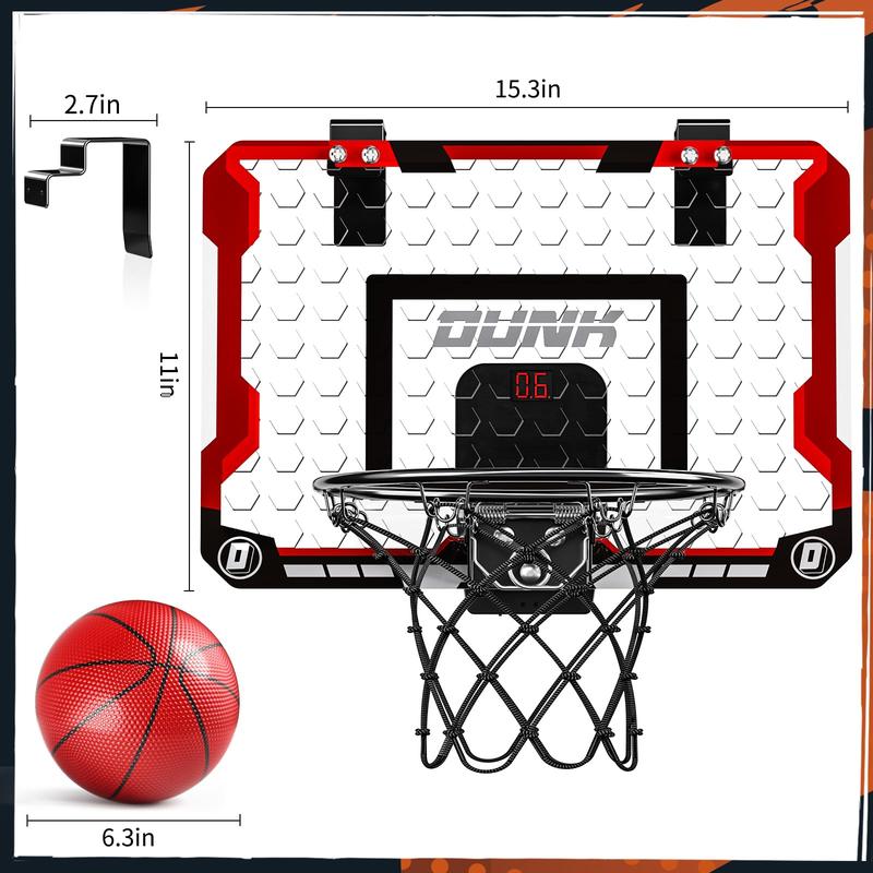 Basketball Hoop Indoor , Basketball Hoop for Door with 4 Balls, Indoor Mini Basketball Hoop Toys，Christmas gift