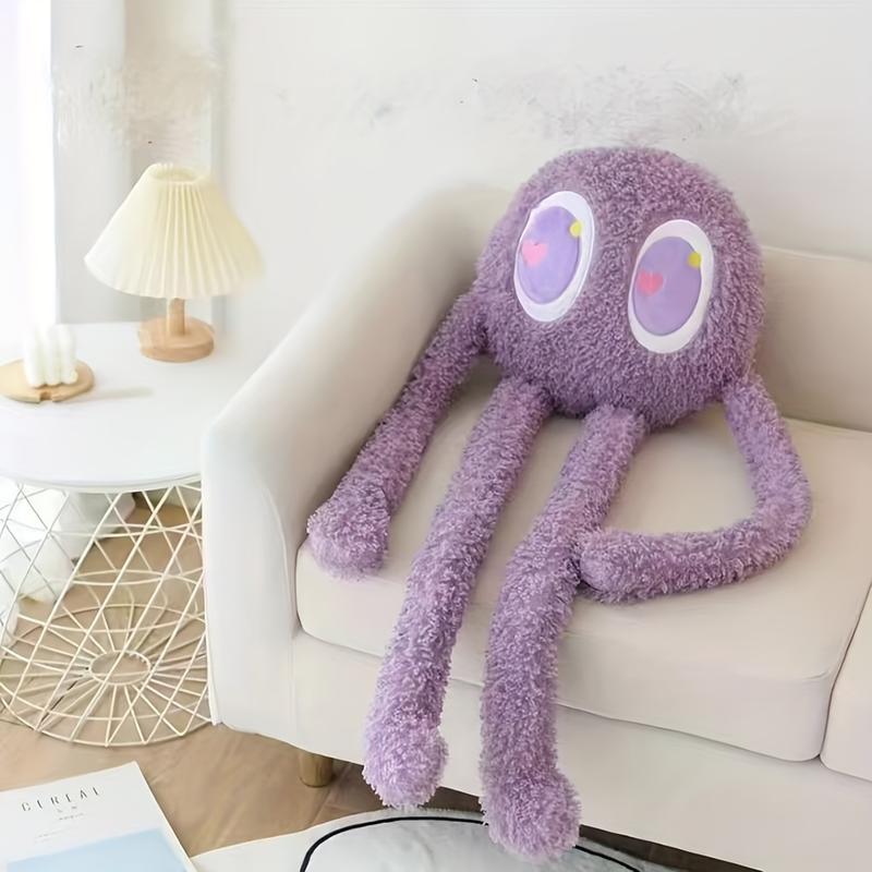 Adorable Long-Legged Octopus Plush Doll Pillow - Soft Stuffed Animal Comfort Toy for Cuddling, Cartoon Decoration, Birthday & Holiday Gift Idea