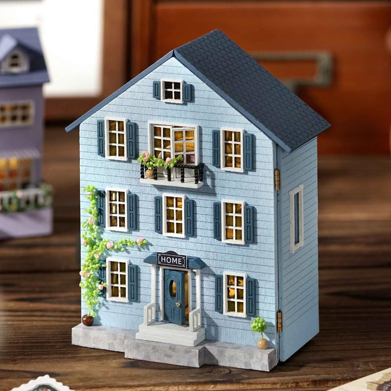 3D Stereoscopic Miniature House Building Kit Assembly Toy, 3D House Building Model, House Building Toy, Perfect Gift for Teenager & Adults