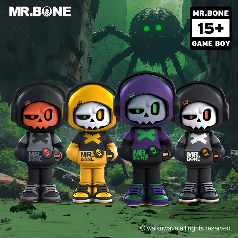 MR.BONE MINI Series Second Generation: A Journey Through Time Junior First Day Game boy Blind Box,Character Figurine,designer toys,desk decoration