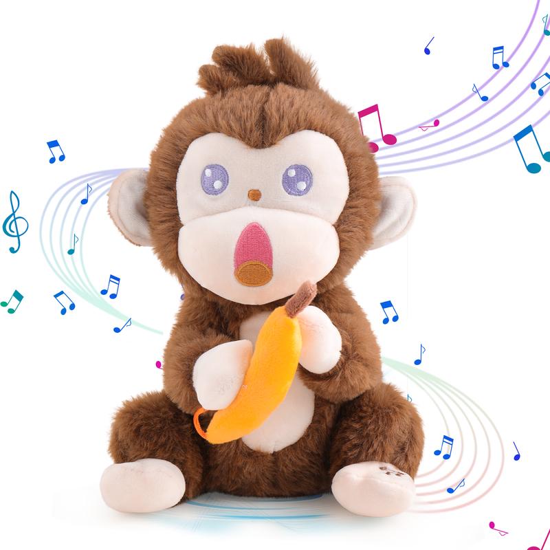 Emoin Screaming Monkey,Talking Singing Monkey Toys, Repeats & Recording What You Say Toys