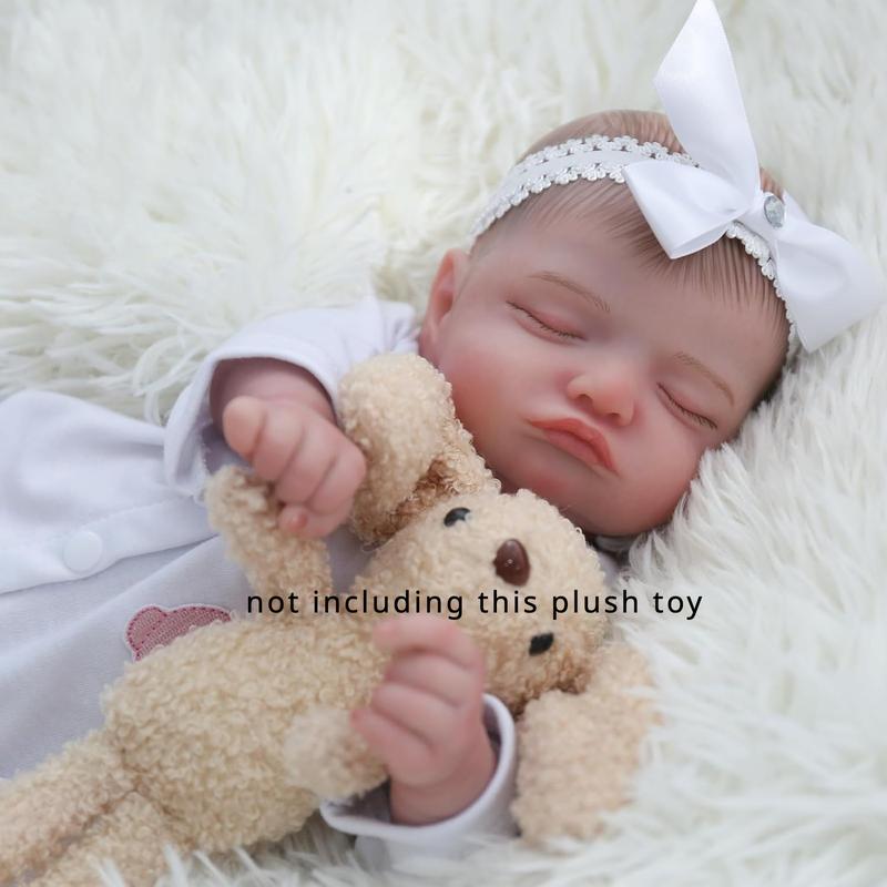 reborn babydoll,19inch 48cm Reborn Baby Doll - Soft Silicone Body, Realistic Blood Vessels, Cloth Body, 3D-Paint Skin Art, Lifelike Handmade Newborn Bebe, Ideal Birthday Toy, Halloween, and Christmas Gift