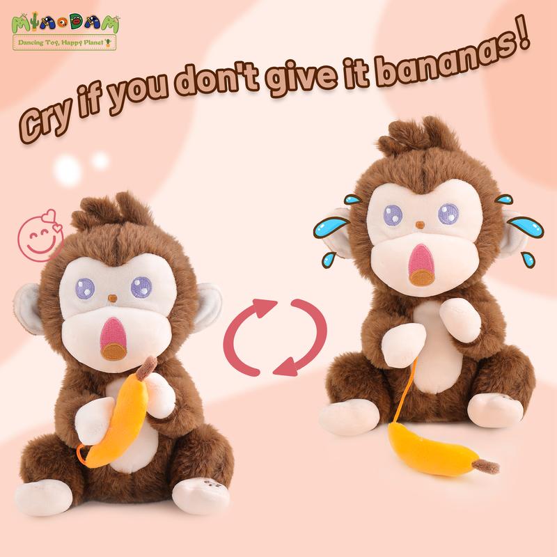 Emoin Screaming Monkey,Talking Singing Monkey Toys, Repeats & Recording What You Say Toys