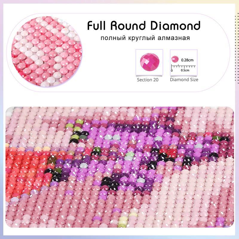 Cartoon Character Pattern DIY Diamond Arts Colorful Painting Kit without Frame, 5D Diamond Decor Painting by Numbers Kit, DIY Wall Art Decor