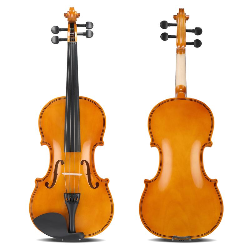 Full Size 4 4 Violin Set for Adults Beginners Students with Hard Case,Violin Bow,Shoulder Rest,Rosin,Extra Strings and Sordine