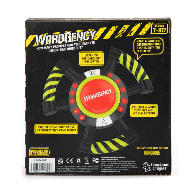 Educational Insights Wordgency, Ages 7+ Competitive and cooperative game modes