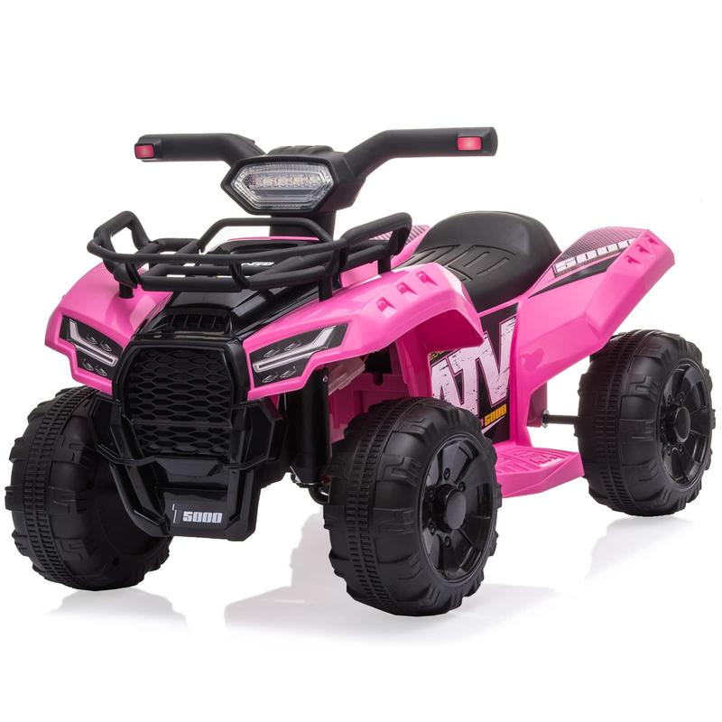 6V Electric Kids ATV Quad with Headlights, MP3, USB - For 18-36 Month Boys and Girls