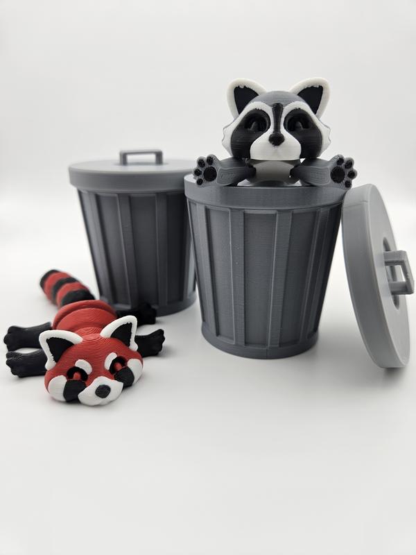 3D Printed Articulating Trash Panda (Raccoon) Figurine Great Gift and Desk Figure