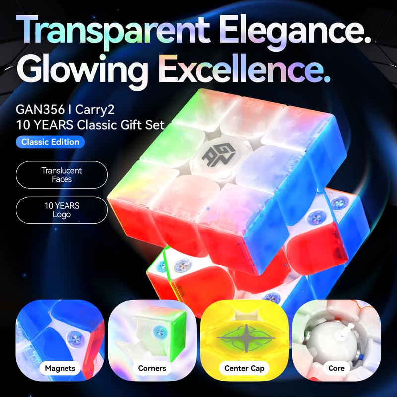 [GAN 10th Anniversary] Cube 3x3 Magnetic Speed Cube Puzzle Toys for Kids Adults Christmas Gifts Brain & Memory Handheld Game Cube