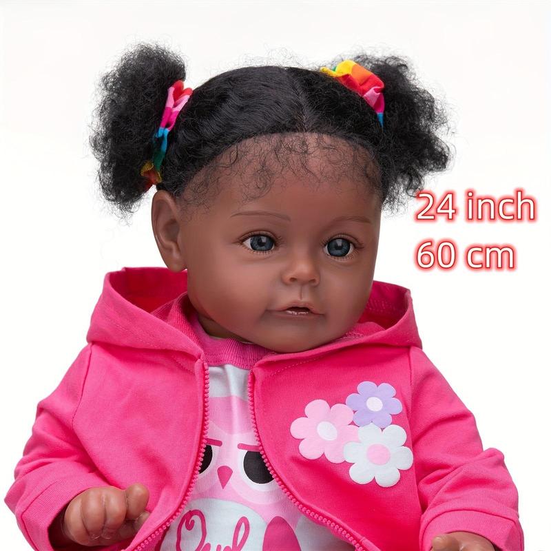 Realistic Baby Doll, 1 Count 24inch Cute Simulation Girl Doll, Lifelike Newborn Baby Doll