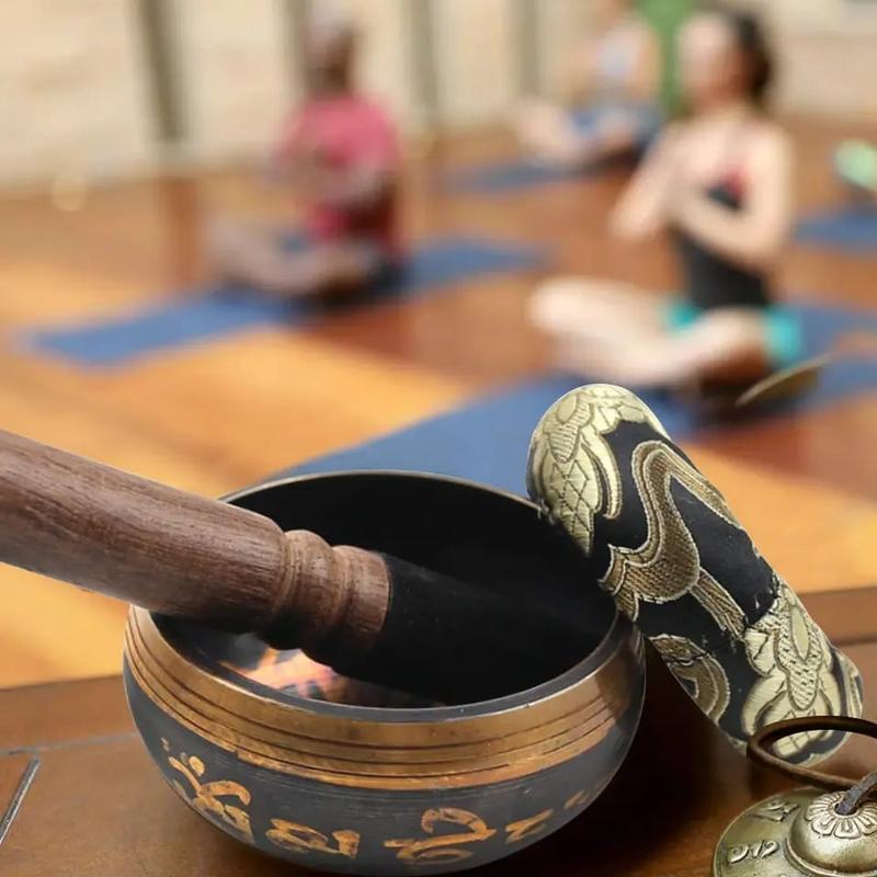 Tibetan Singing Bowl Set - Holistic Healing, Spiritual Meditation, Stress Relief & Relaxation