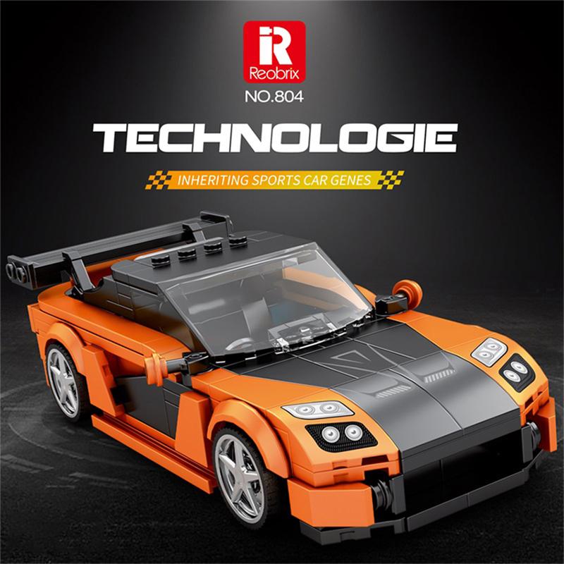 Reobrix Rx7 Supercar Building Set, Super Race Vehicles Building Toy Birthday for Kid Aged 6+. (367PCS)