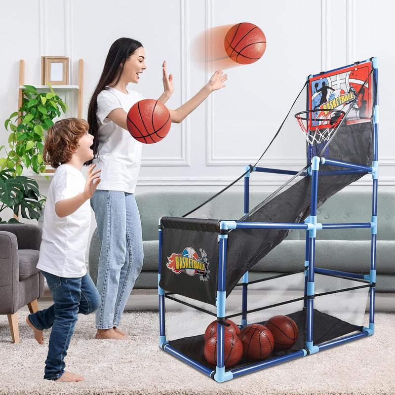 Arcade Basketball Game Set with 4 Ball,for Kids 3 4 5 6 7 8 9 10 +Years Old Boys,Kids Indoor Outdoor Sport Play,Ideal Gift Age 3-5,6-8,8-10