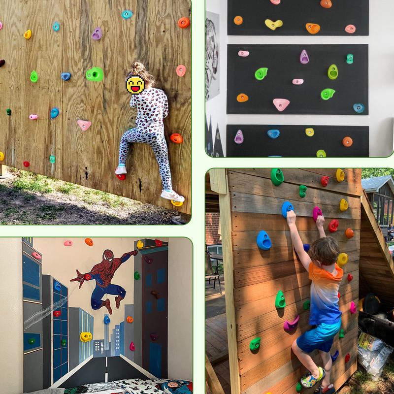 32 Pcs Climbing Holds Multi Size Kids Adult Rock Wall Holds Climbing Rock Toys