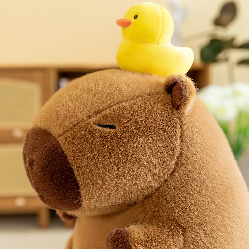 13.7-inch soft cute head duck stuffed capybara doll stuffed toy bed doll sleeping pillow birthday gift & holiday gift pillow birthday