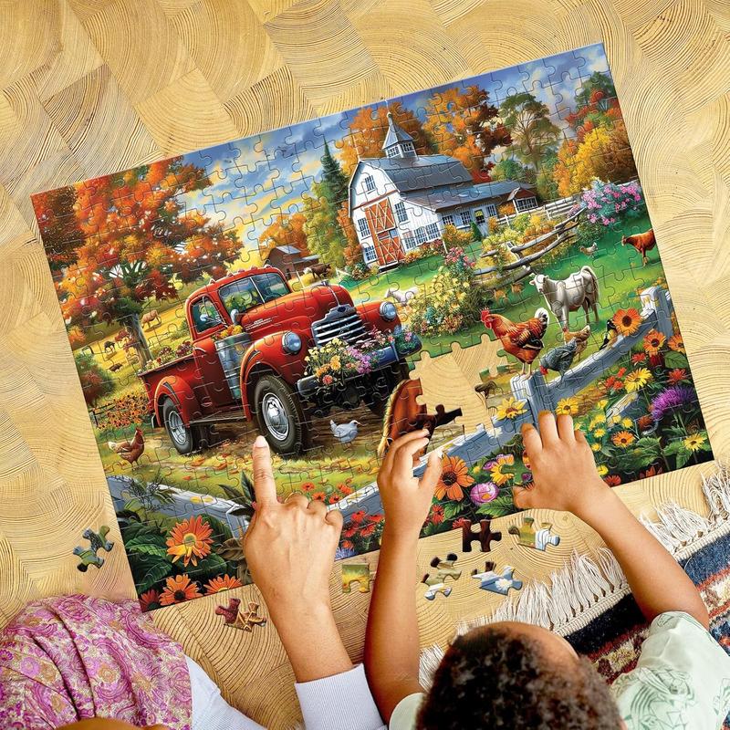 300 Pieces Jigsaw Puzzle for Adults,Country Life Puzzle 300 Pieces Highlights The Agricultural Life and Rural Beauty - Thick,Sturdy Pieces Challenging Family Activity Great Gift Idea,20.5 x 15 in