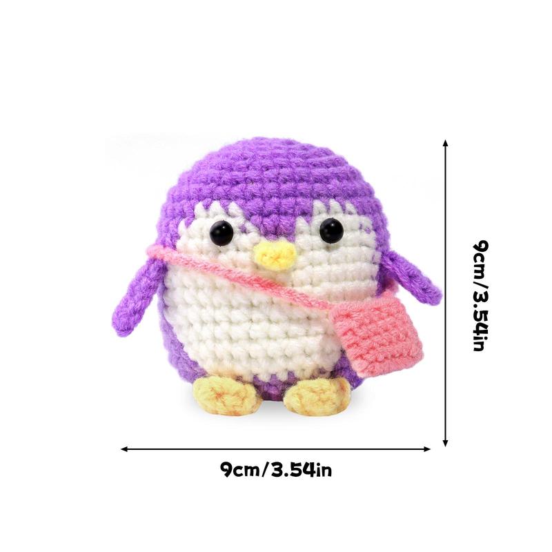 Penguin Design Crochet Kit, 1 Set Cute Penguin Crochet Starter Kit, DIY Crochet Starter Kit for Beginners, Knitting Supplies for Home Decor