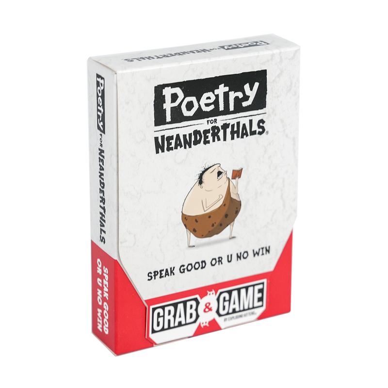 Poetry For Neanderthals Grab & Game Edition by Exploding Kittens - A Family-Friendly Travel-Friendly Card Game - Ages 7+