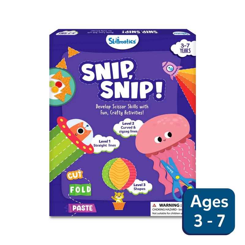 Skillmatics Snip, Snip - Art & Craft Activity, Practice Scissor Skills, Craft Kits, Gifts for Toddlers, Girls & Boys Ages 3 to 7 paper crafts