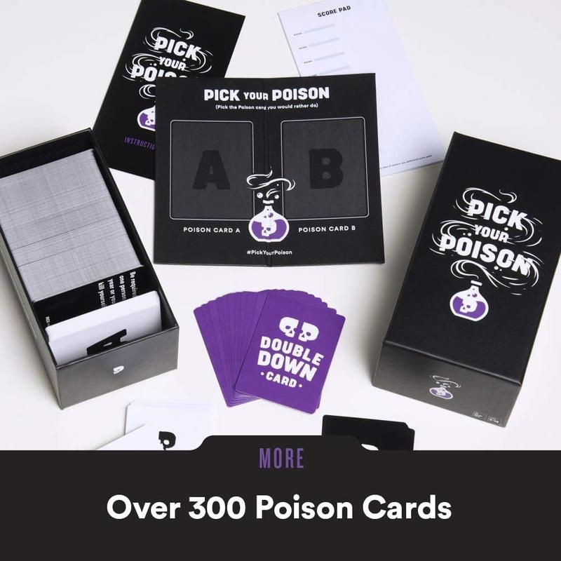 Pick Your Poison Party Game - The “What Would You Rather Do?” Family Card Game - for Kids, Tweens, Teens, College Students, Adults and Families, at Fun Parties and Board Games Night with Your Friends