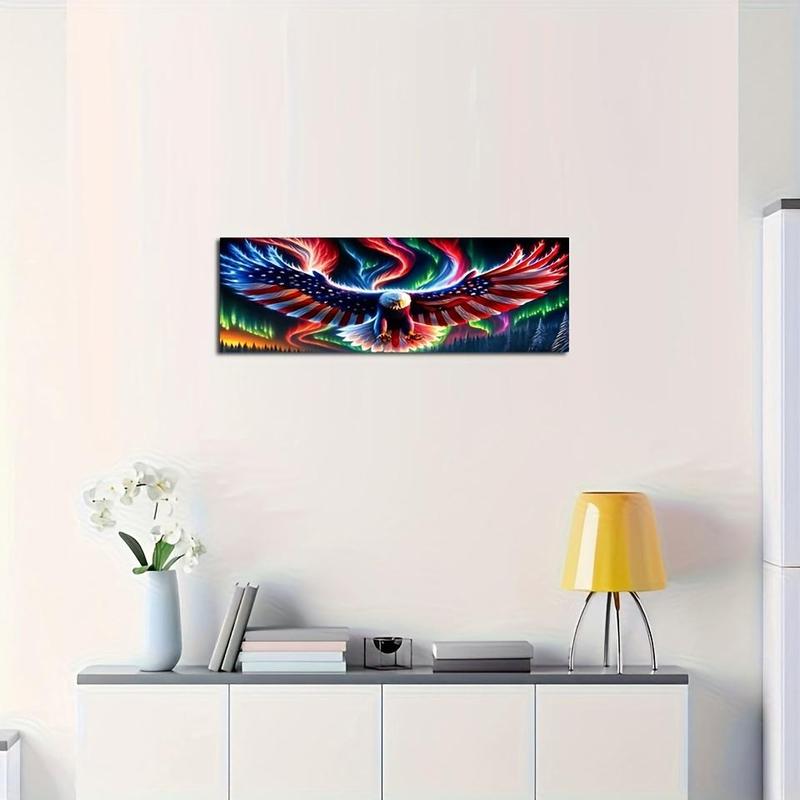 Eagle Pattern DIY Diamond Arts Colorful Painting Kit without Frame, DIY 5D Diamond Arts Colorful Painting Kit for Home Bedroom Wall Decor