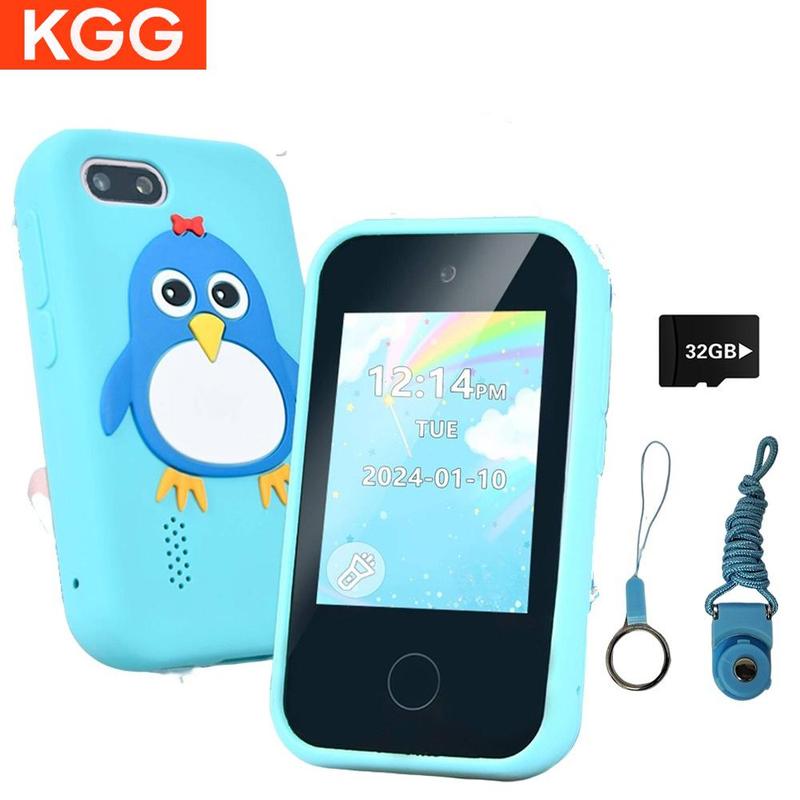 KGG Smart Electronic Learning Device, Student Funny Learning Education Phone Tool, Mini Phone Toy with 32G SD Card & Games & Alarm Clock & Calculator