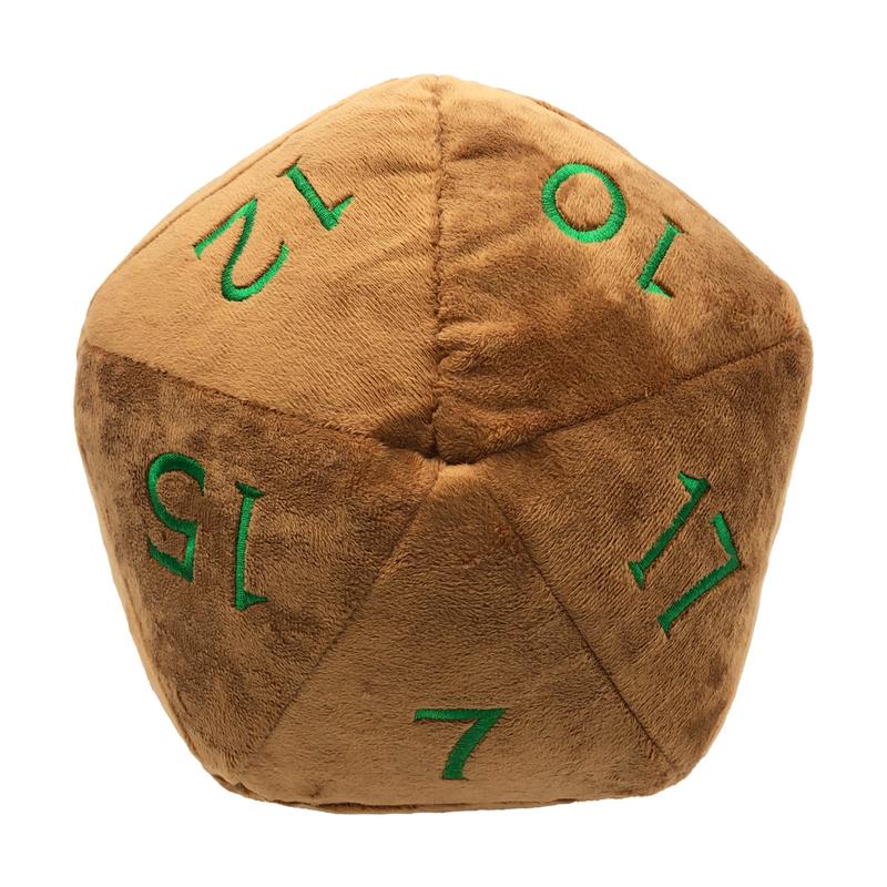 Jumbo Feywild Copper and Green D20 Novelty Dice Plush for Dungeons & Dragons