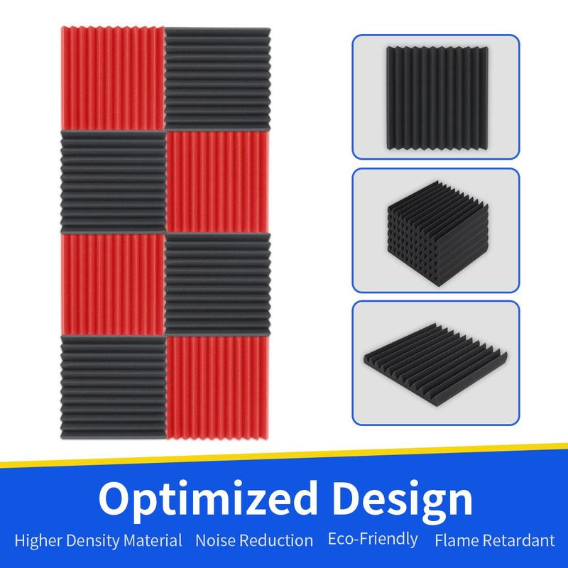 Studio Acoustic Foam Panels, Soundproof Sound Absorbing Pads, Sound Insulation Foams, High-density Noise Canceling Foam Panels, Music Studio Accessories