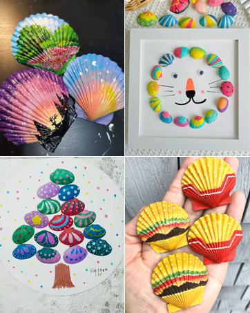 Christmas 2024 Gifts Toys for Kids Nicmore Sea Shells Art & Crafts: Glow in The Darkness Painting Kits Crafts for Kid Gift for Boys Girls Art Supplies Activities Toy Gifts for Kids