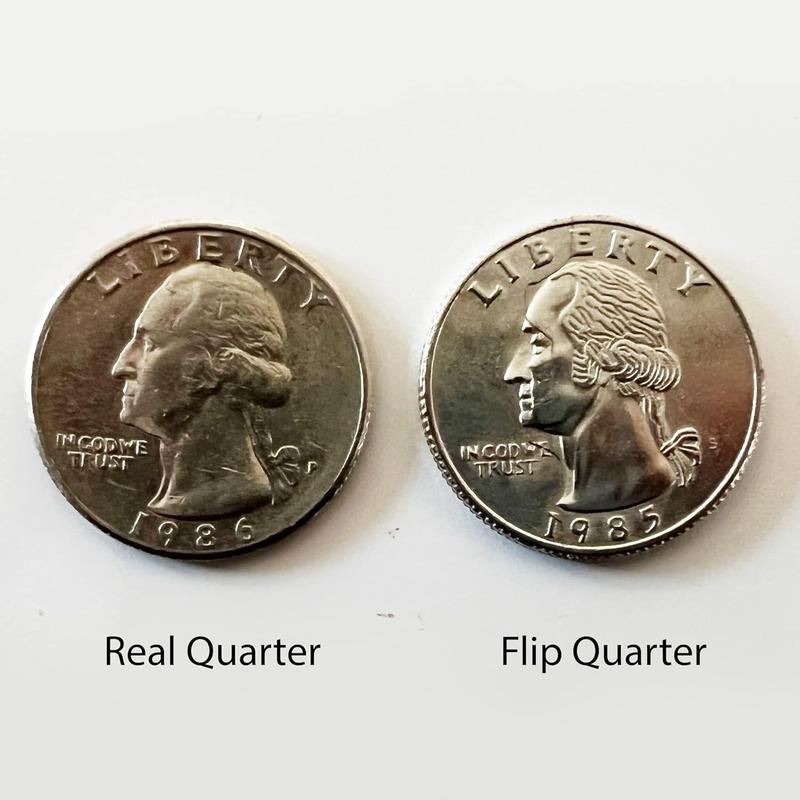 Hinged Bite and Folding Quarter Coin, Magic Trick Cool Quarter for Pranks, Tricks and More